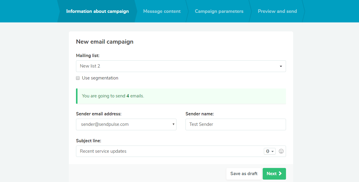 Informations sur la campagne Informations sur la campagne