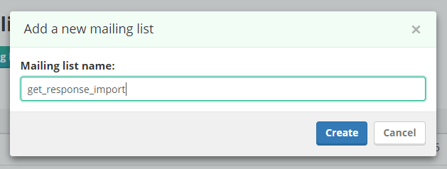 create a mailing list
