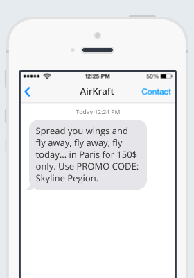 Airkraft SMS notification