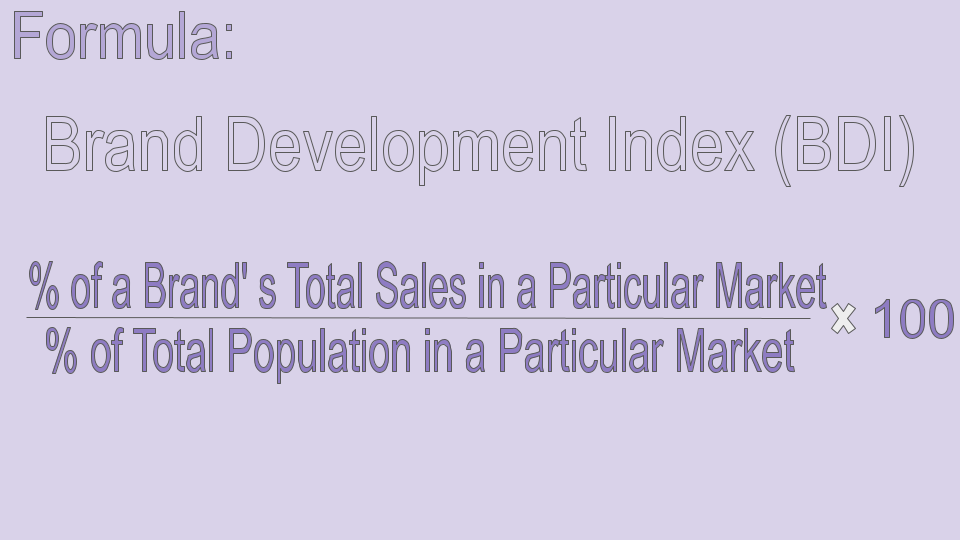 Brand development index formula