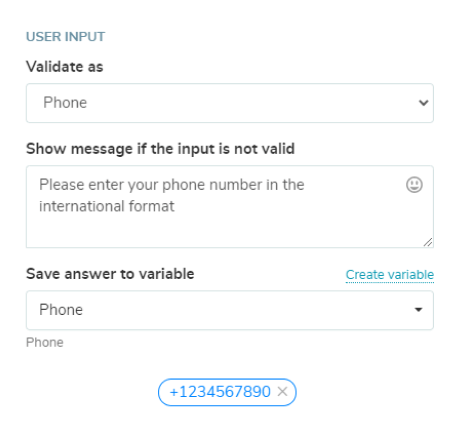 screen user input