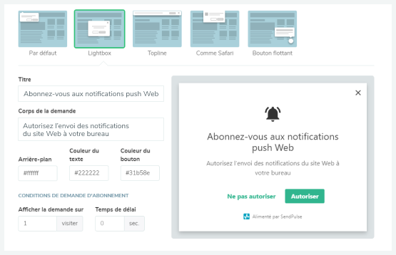 Notifications push Web Image 1