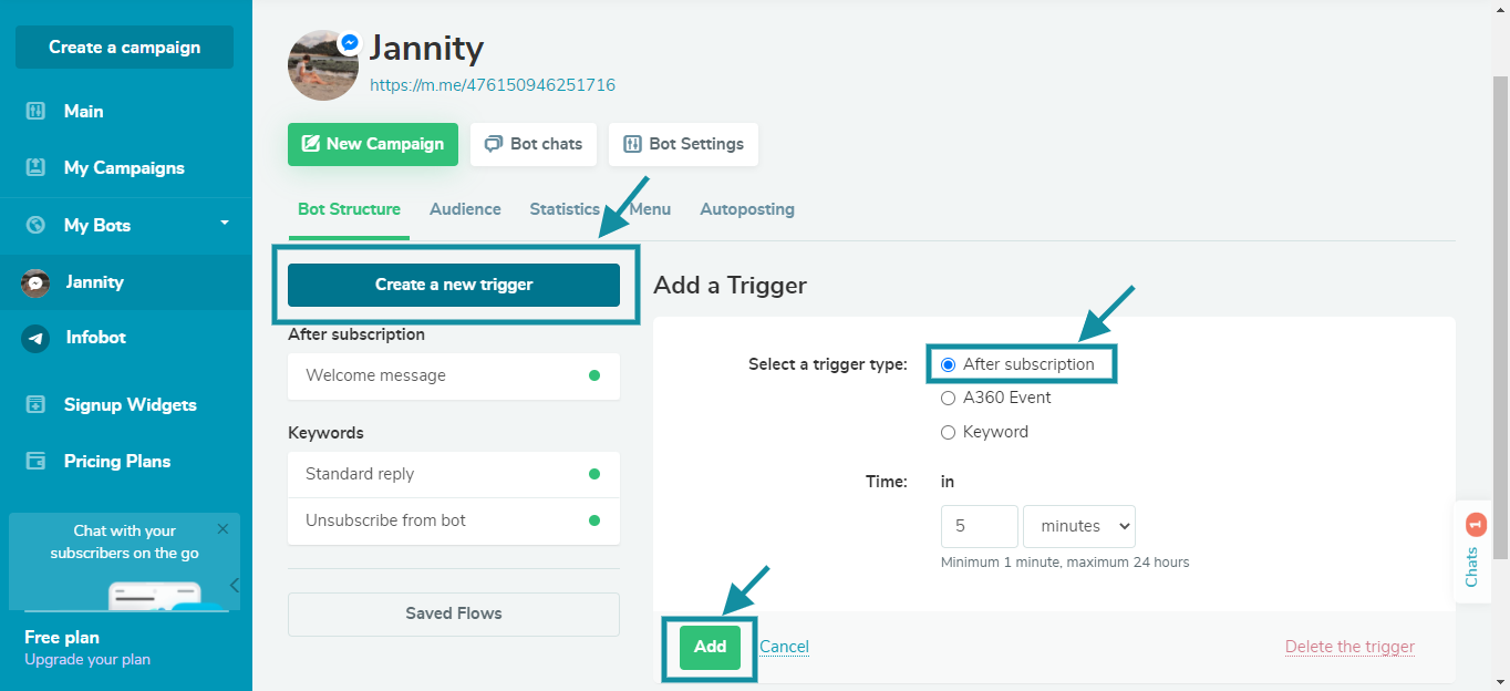 Creating a new trigger