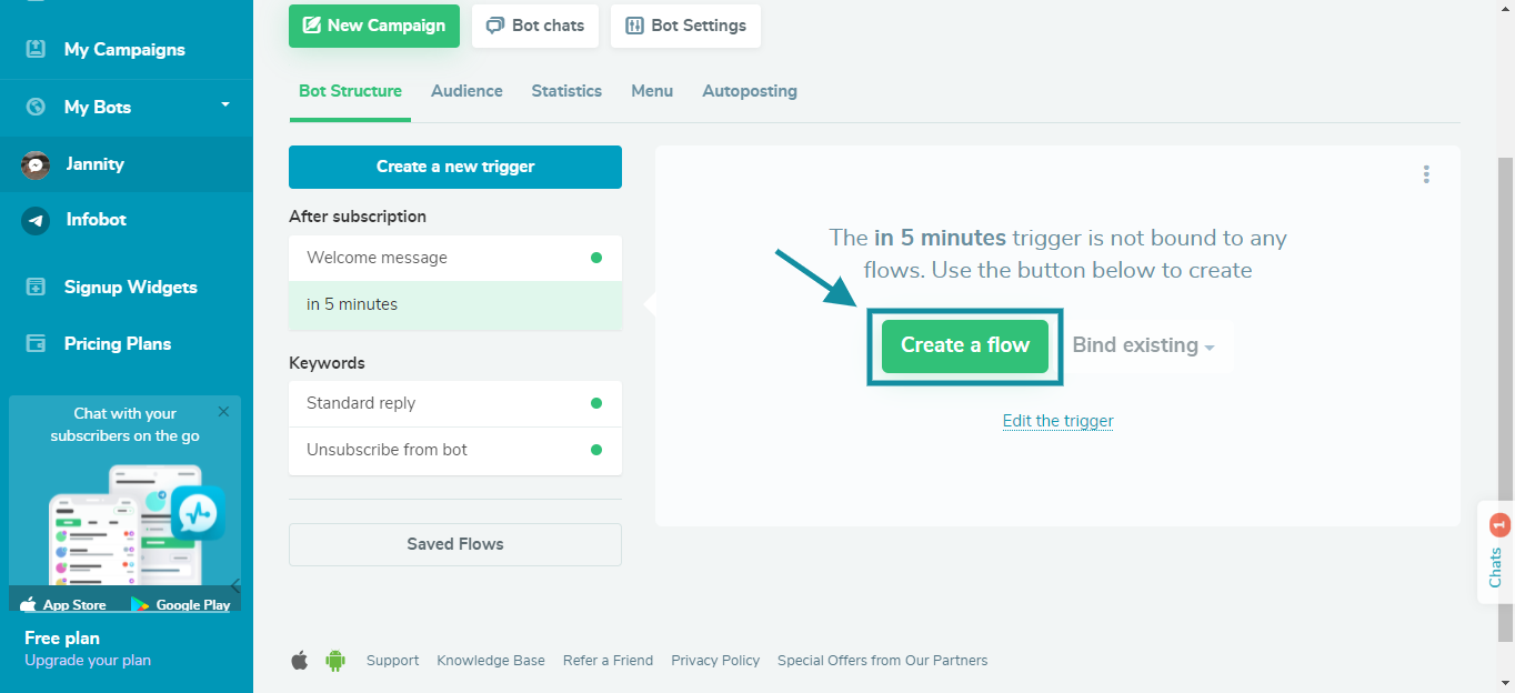 Creating a message flow