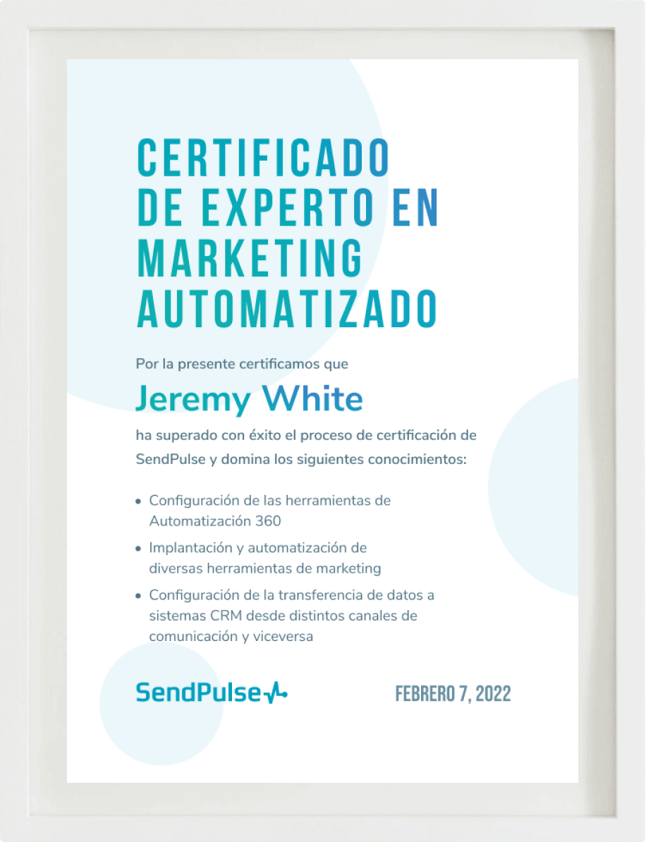 certificate marketing automation