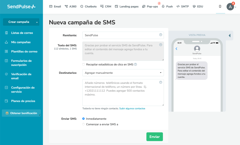 Servicio de SMS masivo para tu negocio