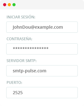 panel smtp form