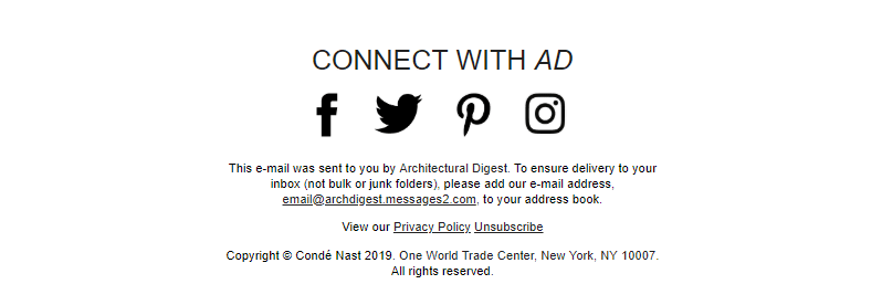 Poor example of unsubscribe link by AD