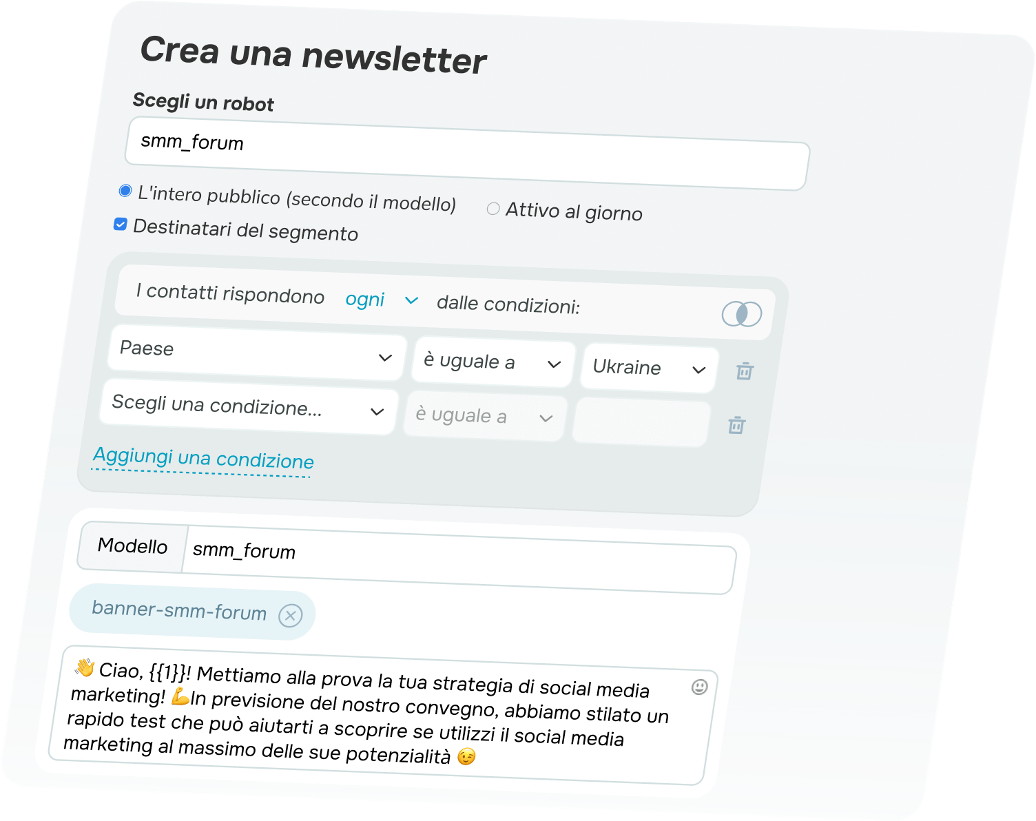 Campagne e notifiche di WhatsApp marketing