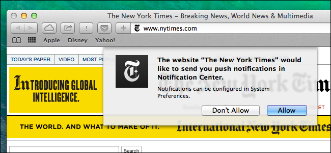 NY times web push