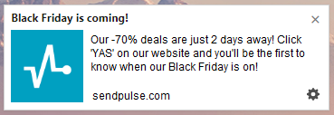 black friday web push notification