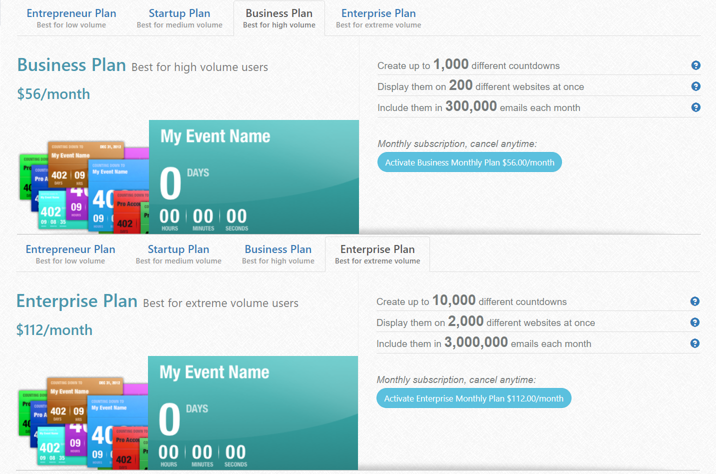 Business and Enterprise plans at Countingdownto Business and Enterprise plans at Countingdownto