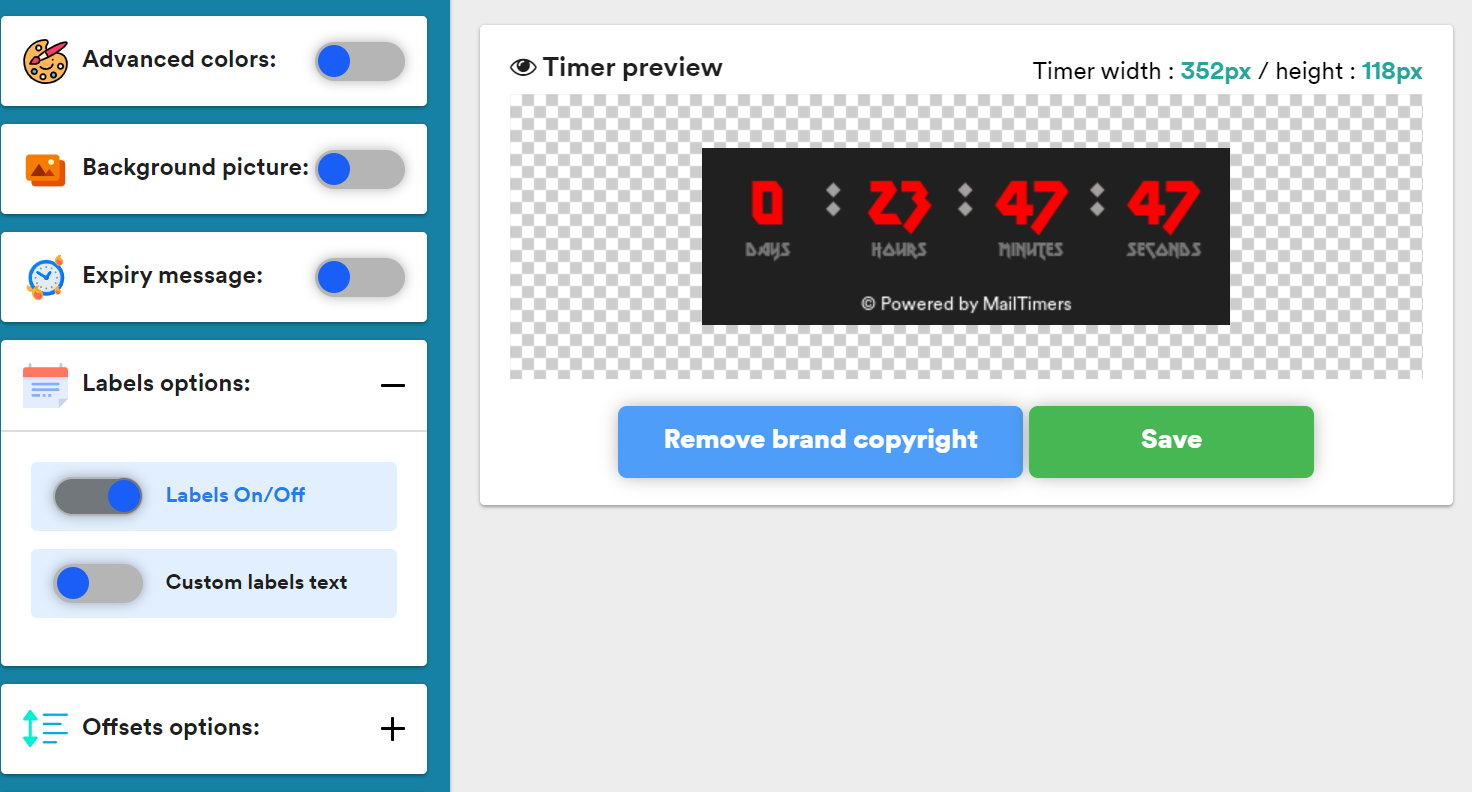 email countdown timer example