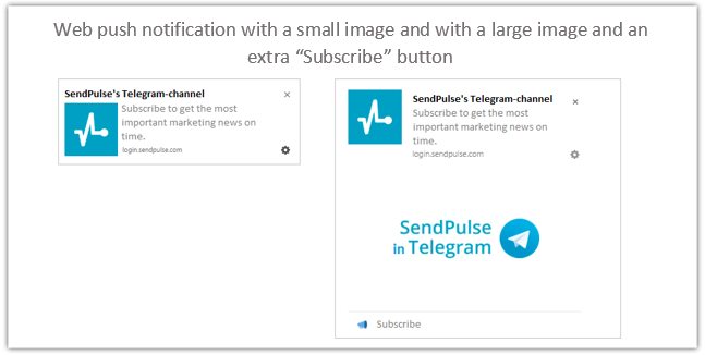 small vs large image web push