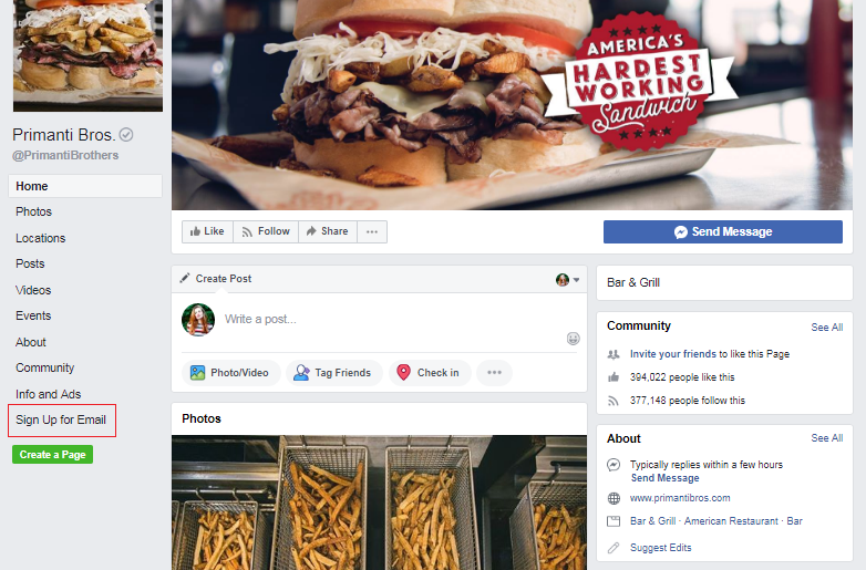 email subscription form on facebook email subscription form on facebook