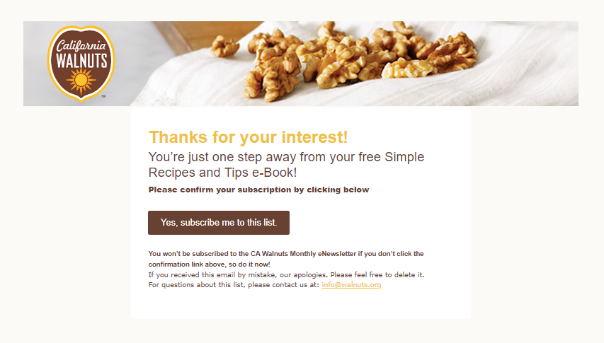subscription confirmation email subscription confirmation email