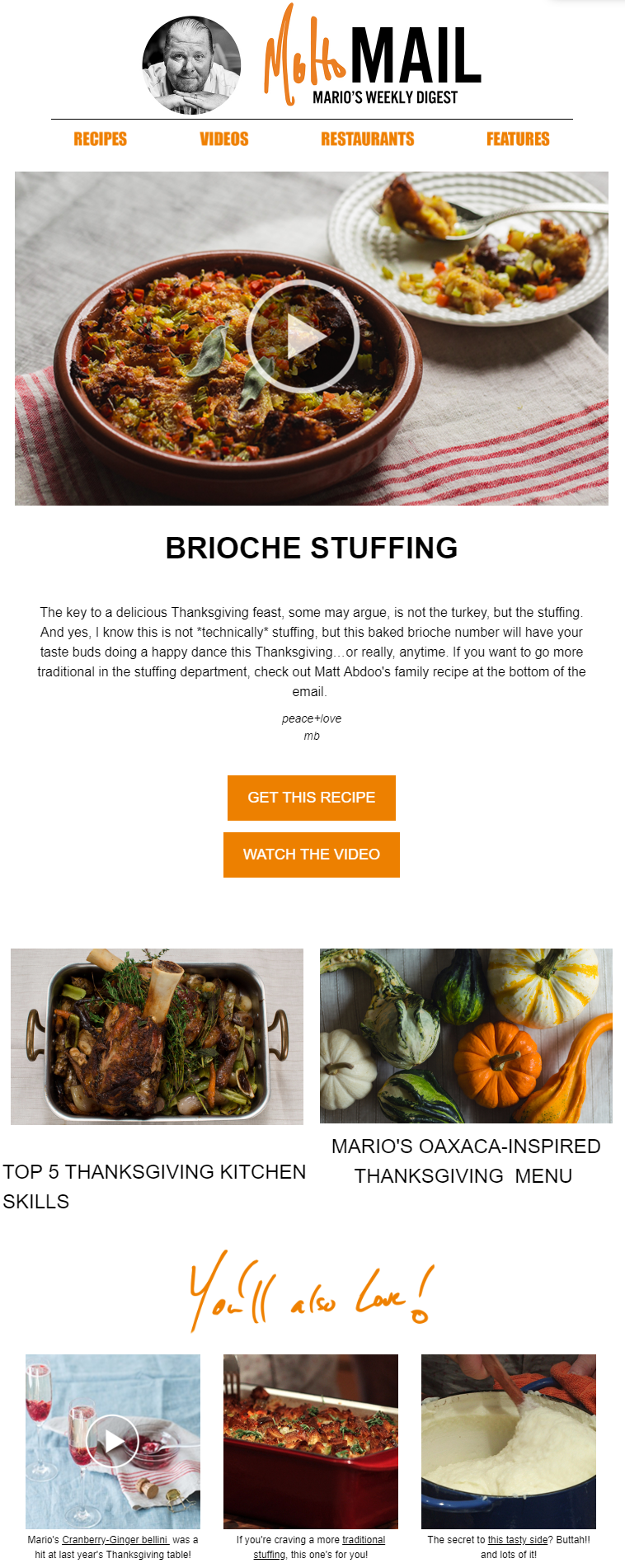 thanksgiving email thanksgiving email