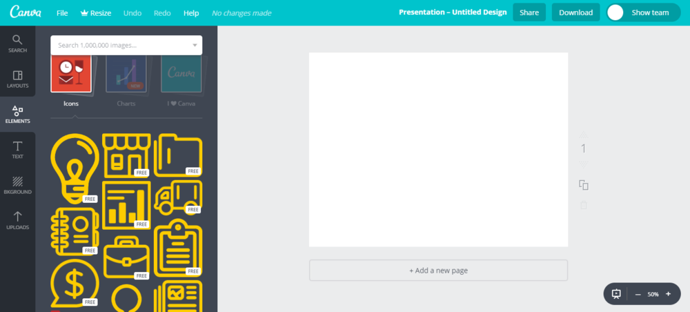 canva interface