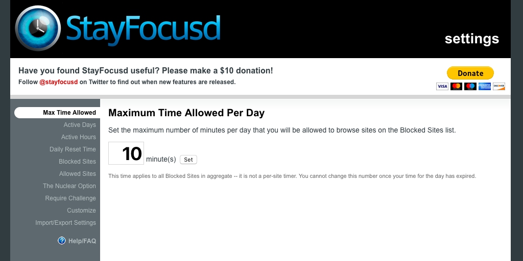 StayFocusd StayFocusd