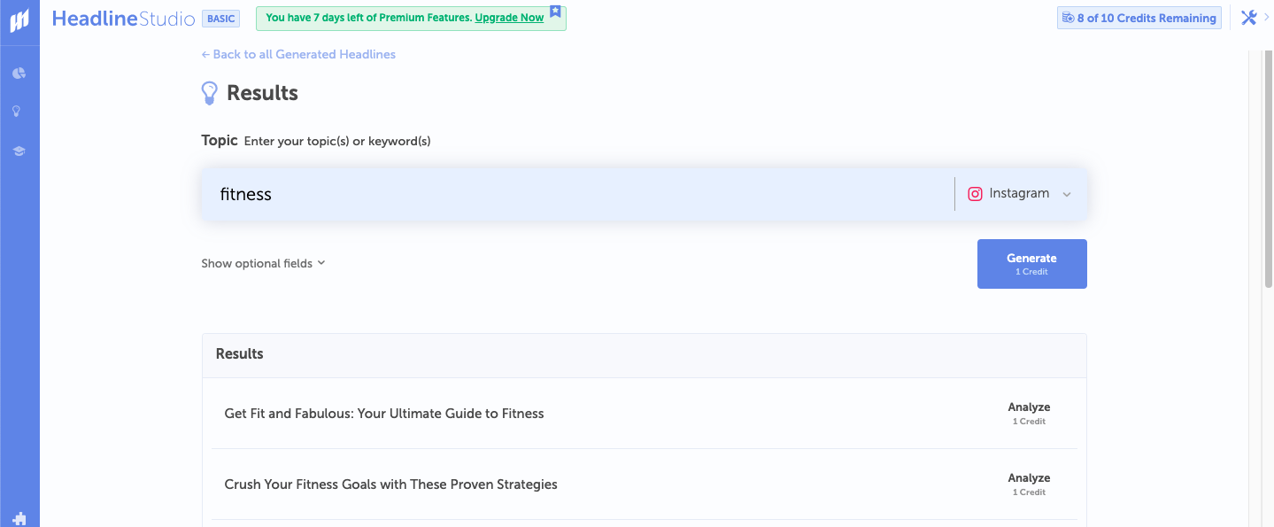 Generating titles Generating titles