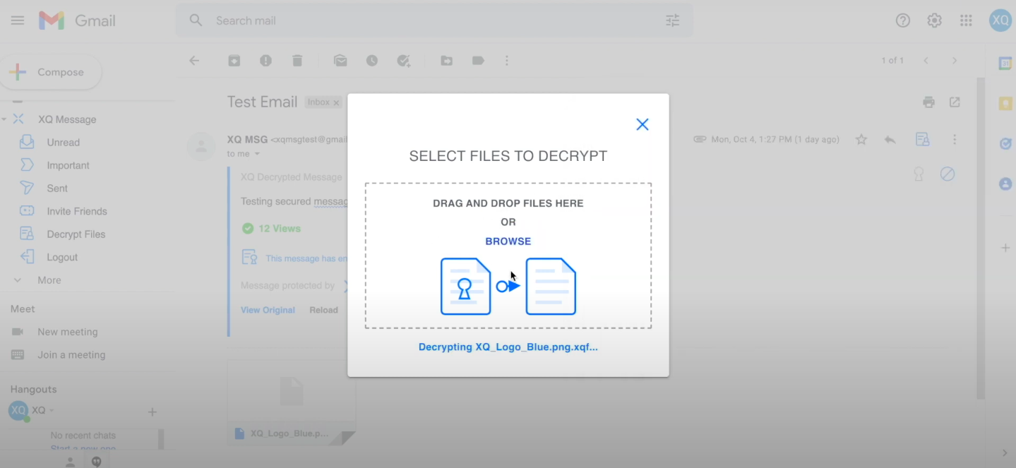 Decrypting an email attachment Decrypting an email attachment