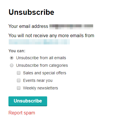 email unsubscribe form email unsubscribe form