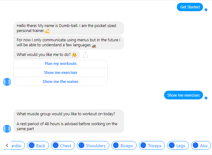 Ответ чат-бота Gym Bot Ответ чат-бота Gym Bot