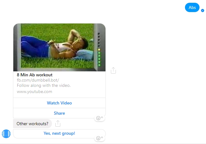 Видео от чат-бота Gym Bot Видео от чат-бота Gym Bot
