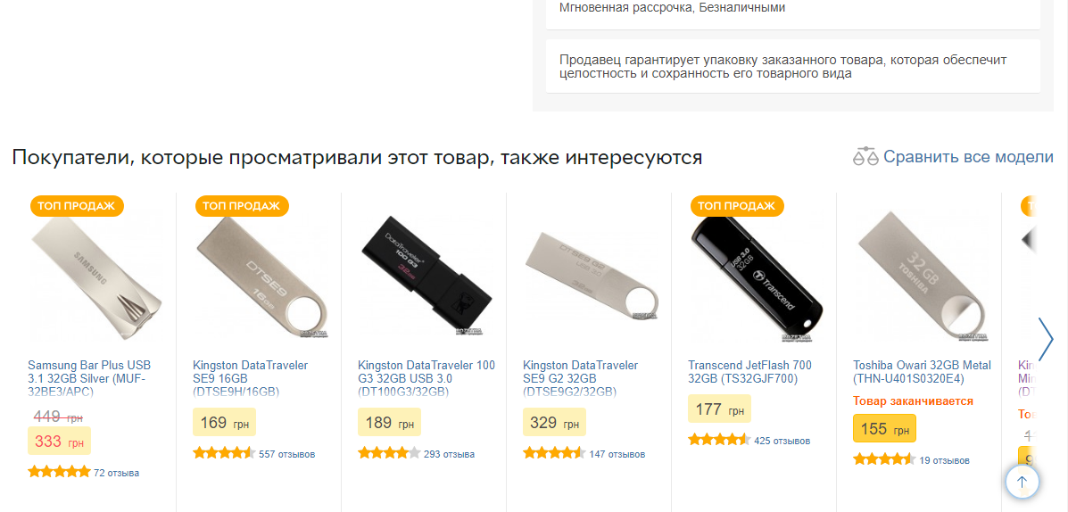 Реализация cross-selling в интернет-магазине Rozetka