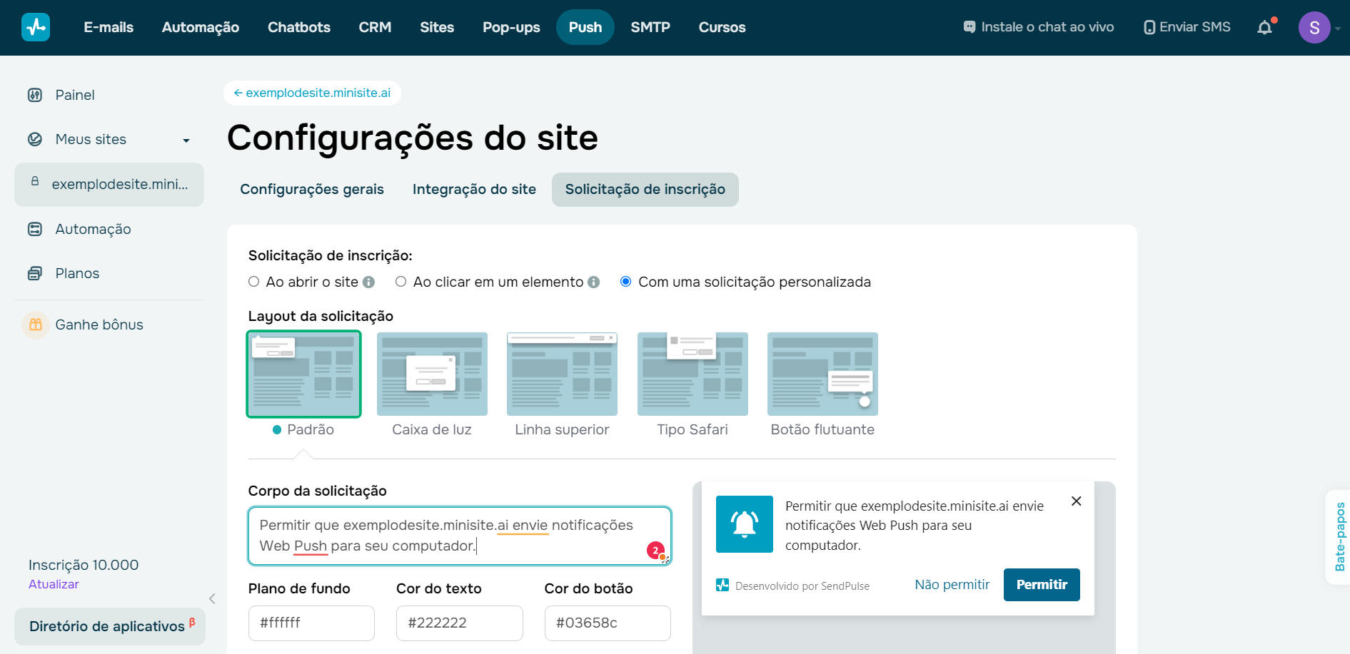 servico-de-notificações-push-da-sendpulse
