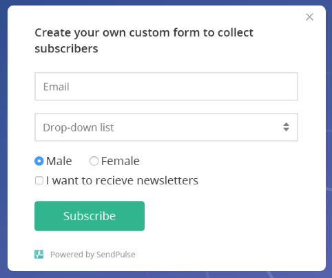 subscription form template