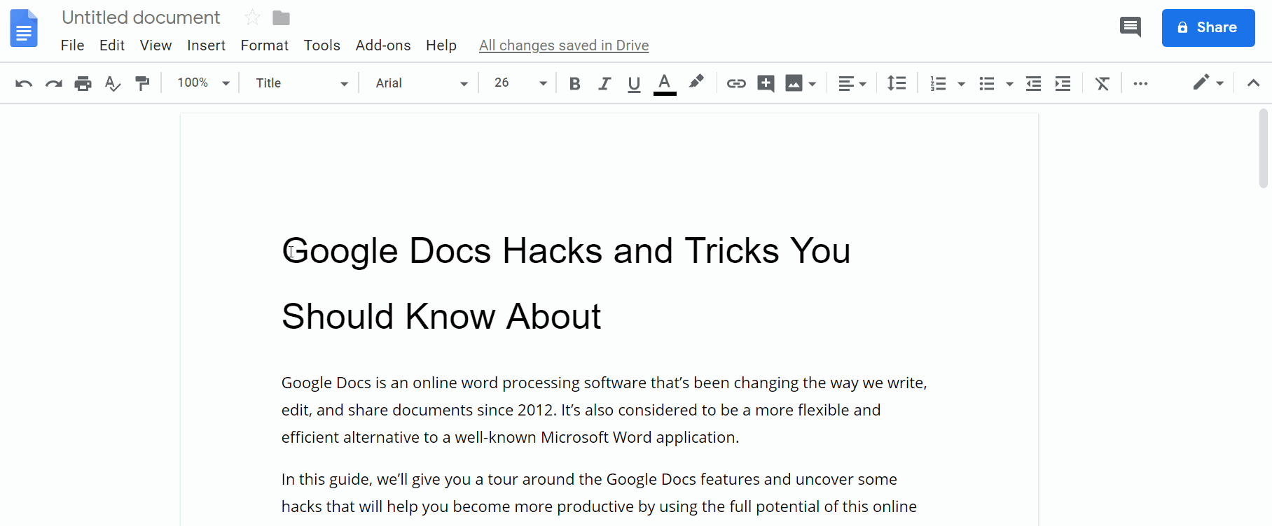 google docs hacks adding page number 