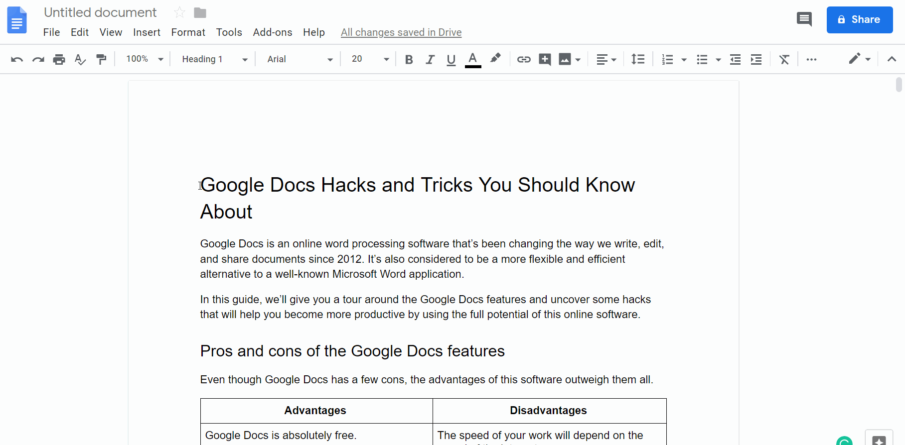 table of contents in google docs table of contents in google docs