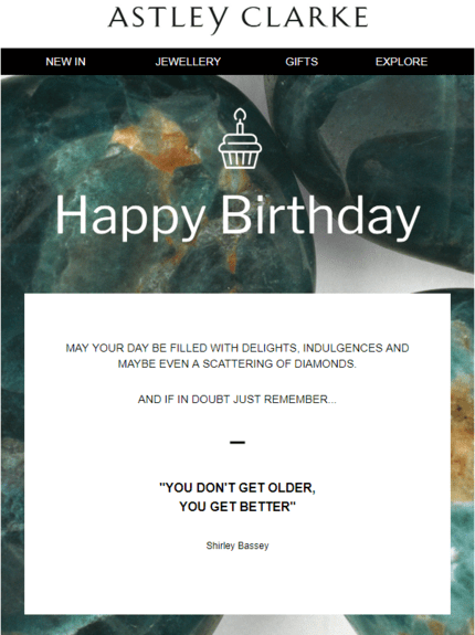 birthday email