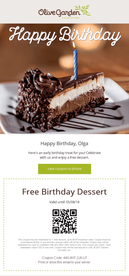 birthday email example