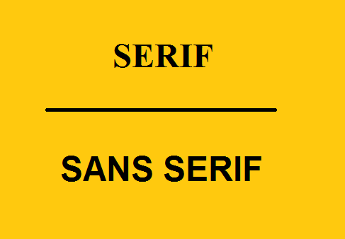 serif vs sans serif fonts