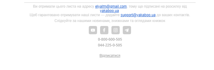 Нечеткая информация в футере рассылки Нечеткая информация в футере рассылки