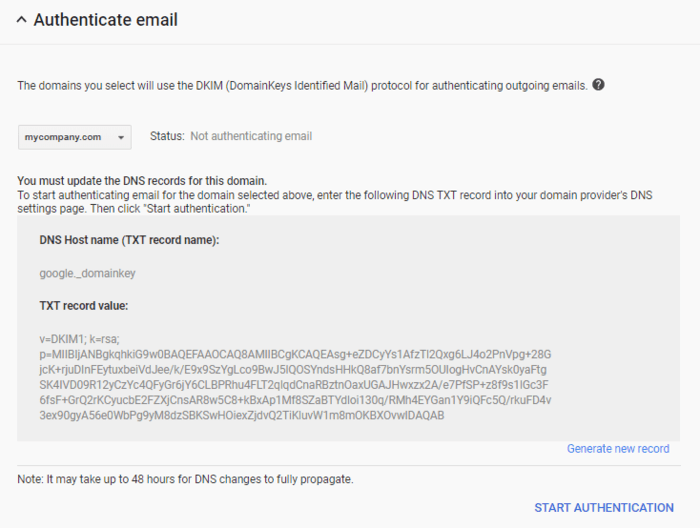 Registro en Google Suite para la configuración de correo electrónico