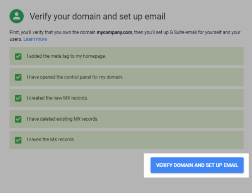 verifying domain verifying domain
