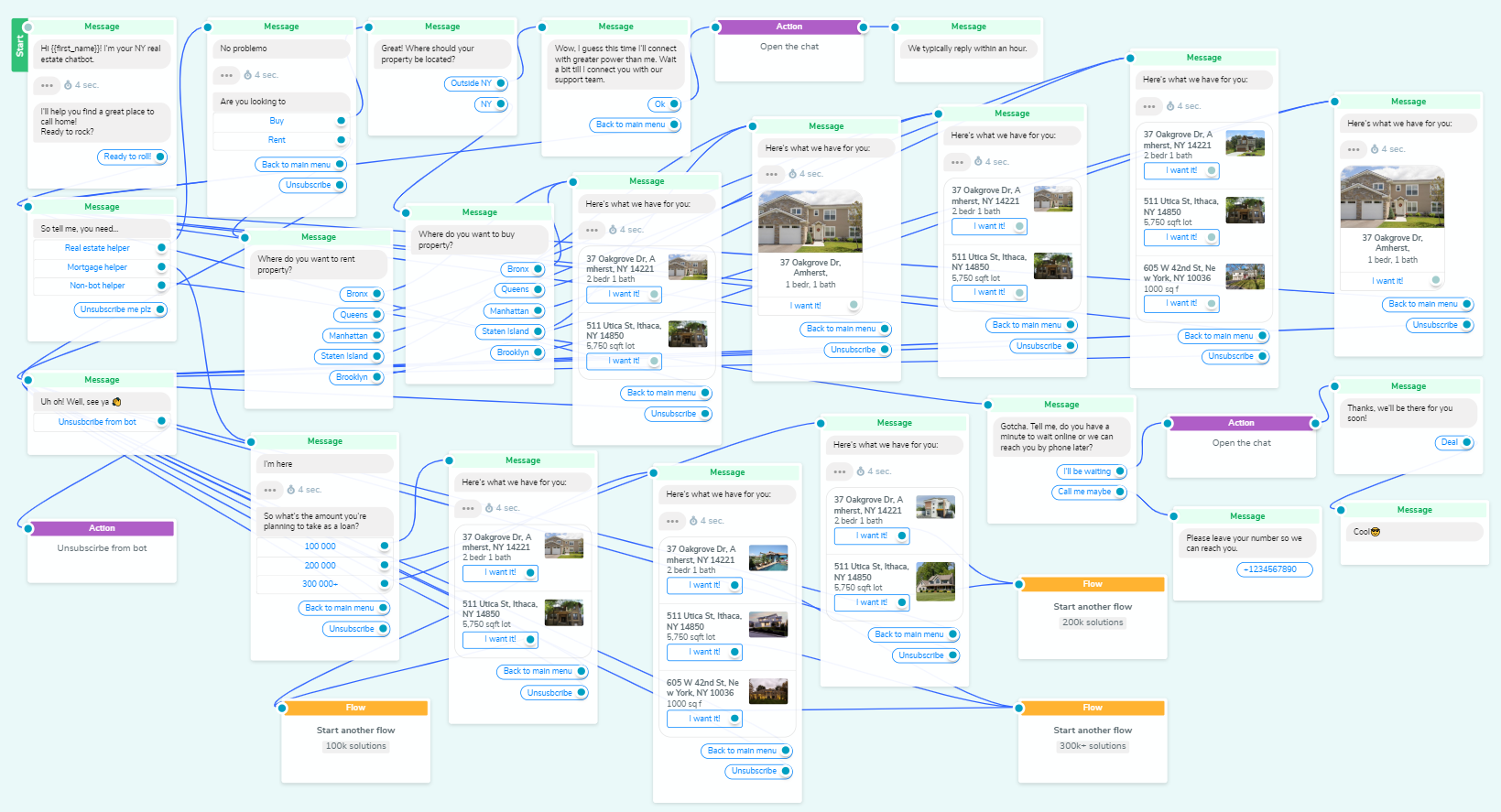 real estate chatbot template