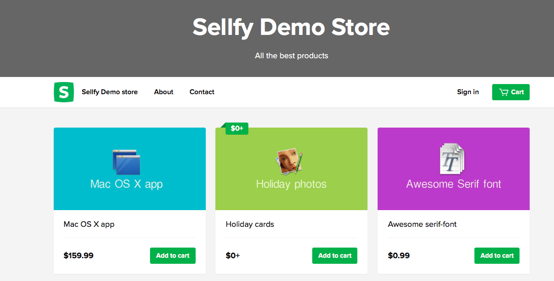 sellfy shopping cart sellfy shopping cart