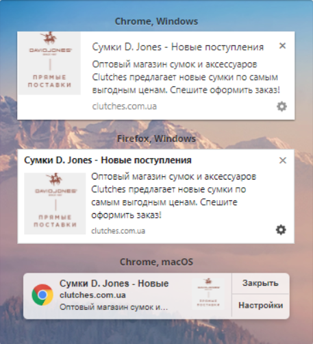 Web push c выгодными ценами на новые поступления сумок D. Jones Web push c выгодными ценами на новые поступления сумок D. Jones