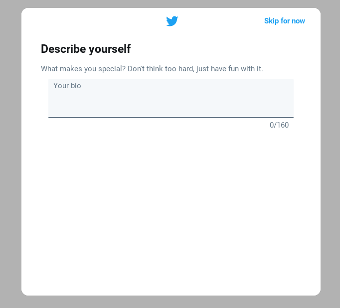 Setting up your Twitter account Setting up your Twitter account