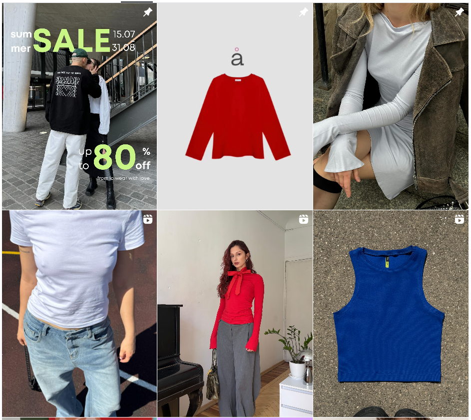 Пример хаотичного постинга в Инстаграм