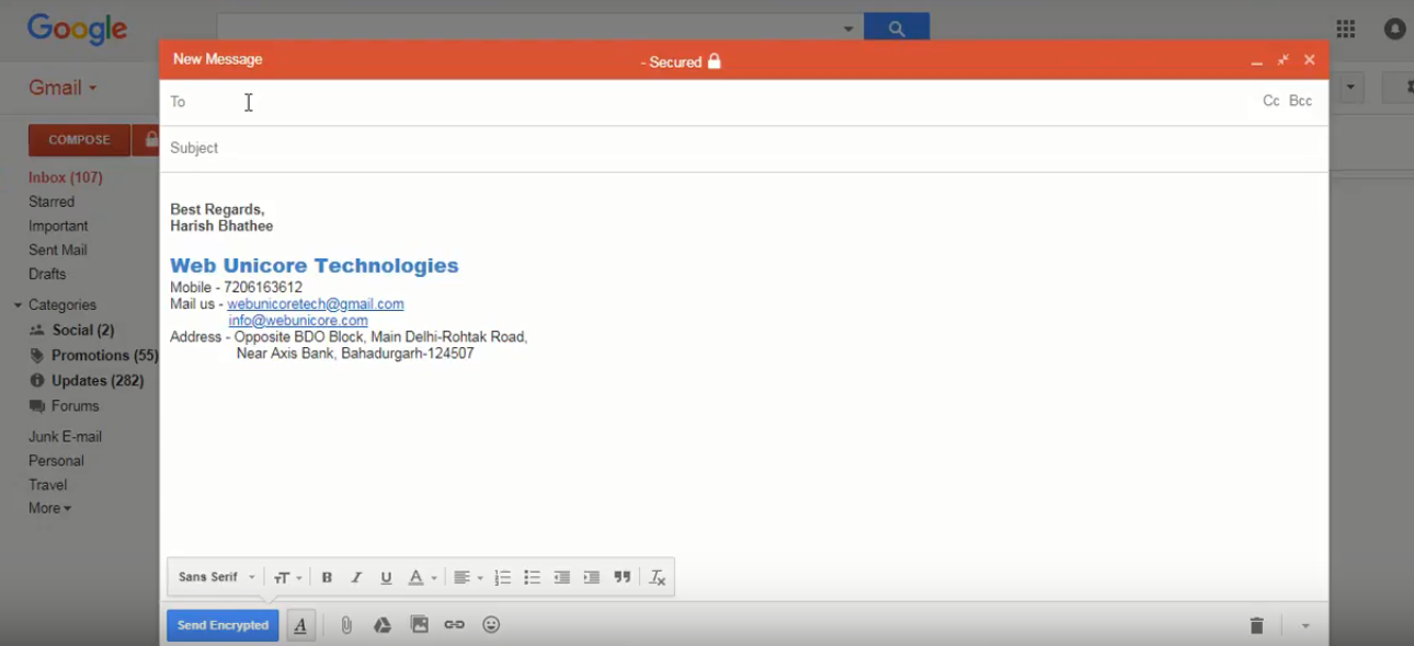 Secure Mail расширение для Gmail Secure Mail расширение для Gmail