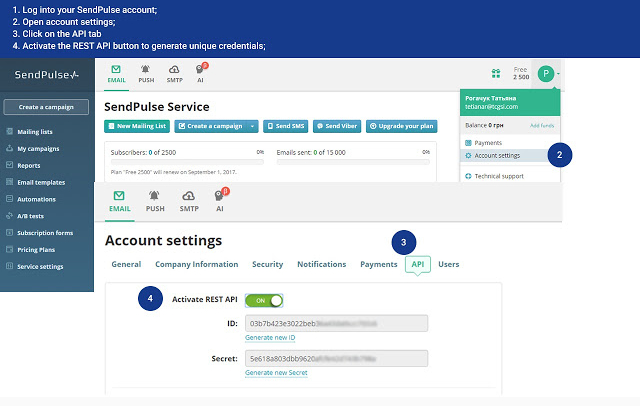 SendPulse расширение для Gmail SendPulse расширение для Gmail