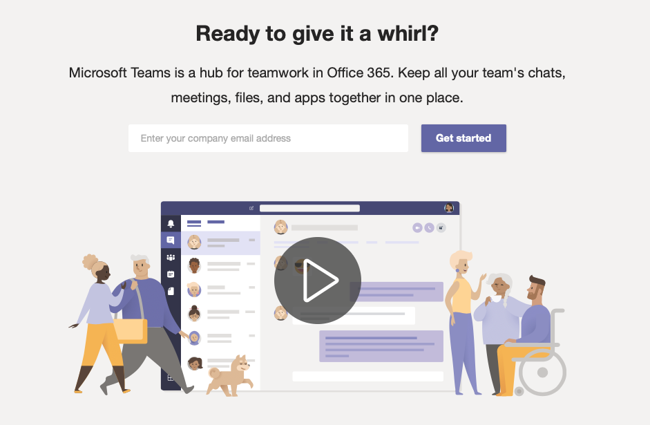 Стартовая страница Microsoft Teams
