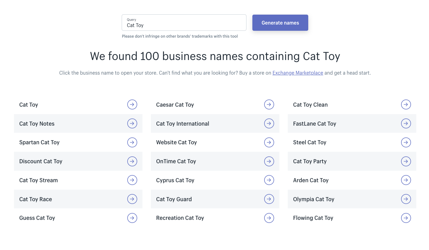 shopify name generator