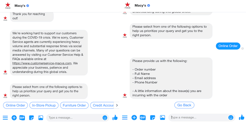 macy's chatbot use case