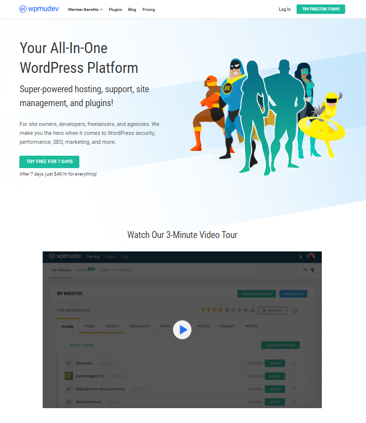 Демонстрационный ролик на сайте разработчиков WPMU DEV Демонстрационный ролик на сайте разработчиков WPMU DEV